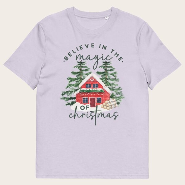 Forest house Christmas unisex organic cotton t-shirt