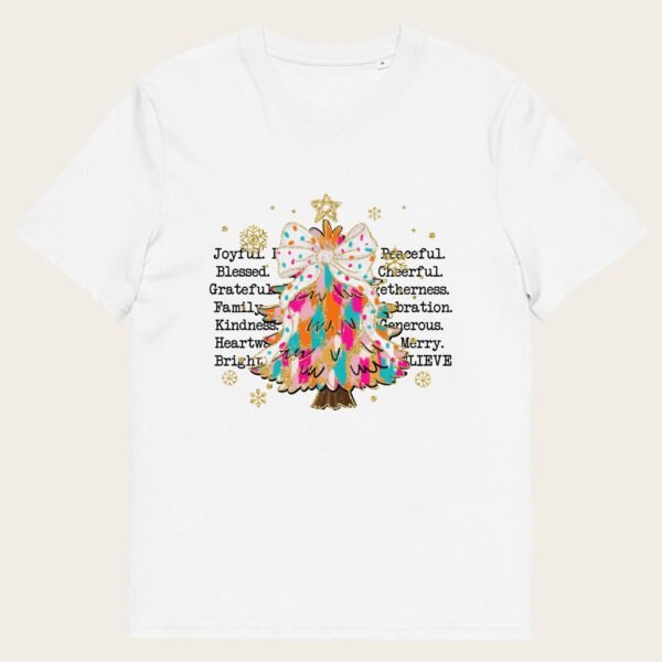 Christmas tree unisex organic cotton t-shirt - Image 5
